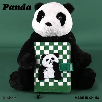 Kinbor Panda Kawaii A6 Ручная Книга Милая Плюшевая Шахматная Доска Блокноты И Дневники План на Одну страницу в День Мини-Книги Расписание Блокнот