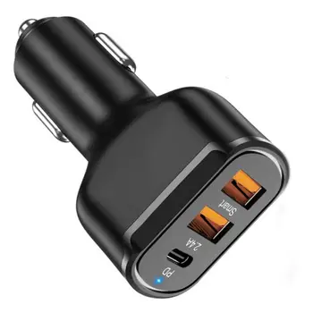 Автомобильное зарядное устройство USB C Автомобильное зарядное устройство мощностью 30 Вт, быстрая зарядка PD, быстрое автомобильное зарядное устройство USB, совместимое с мини и металлом, для спортивных смартфонов