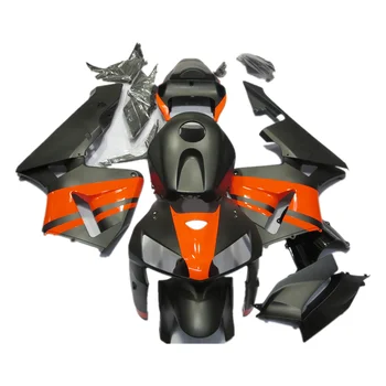 Оранжевый матово-черный комплект обтекателей из АБС-пластика для мотоцикла Honda CBR600RR CBR600 RR F5 2005-2006 кузов