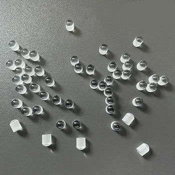 100 ШТ Проекционное ожерелье из оптического стекла размером 4,9 х 6 мм, Плосковыпуклая Цилиндрическая Линза, 3 мм, Микрогравированный чип, подарок своими руками