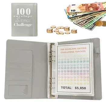 100-Миллиметровый планировщик бюджета и книга с конвертами для наличных, сберегательная папка для денежных конвертов, упрощенная для экономии денег.