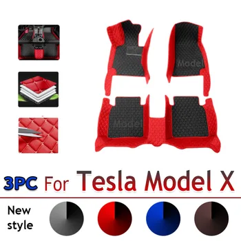 Автомобильные Коврики Для Пола Tesla Model X 2016 ~ 2022 6-Местный Набор Ковриков Для Защиты От грязи Для Tesla Model X Accessoires 2022 Автомобильные Аксессуары