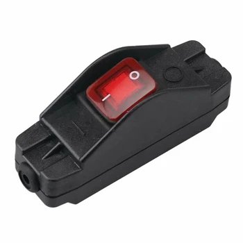 30A 220V Вкл/Выкл Черный Встроенный переключатель шнура Пластиковый Встроенный переключатель шнура с индикатором