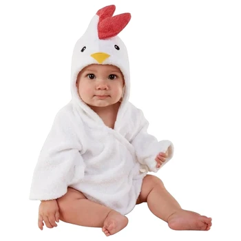 Детский халатик широкого применения из хлопка, благоприятный для кожи Во время купания или бассейна, Детское банное полотенце с капюшоном