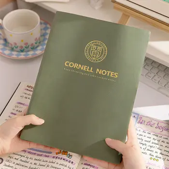 B5 Cornell Note Большой плотный ежедневник-планировщик, 256 страниц, Блокнот в мягкой обложке на подкладке, блокнот для школьной программы на 2024 год, книга