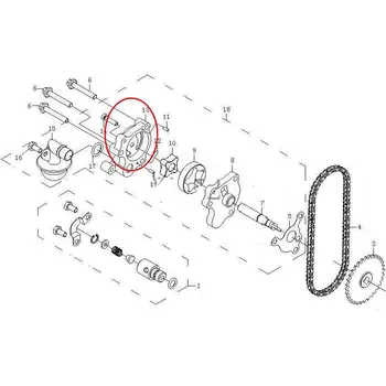 Корпус масляного насоса квадроцикла CF 500cc ATV QUAD parts, номер детали 0180-071004