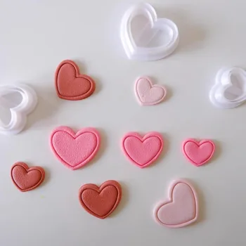 День Святого Валентина Прекрасные резаки для полимерной глины в форме сердца Формуют мягкую керамику Керамические серьги 