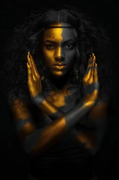Черно-золотая африканская обнаженная женщина Куадрос, холст, плакаты и принты, Скандинавская настенная живопись для декора гостиной
