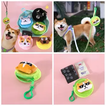 Портативный Плюшевый кошелек для монет в виде собаки, Креативный Корейский Стиль, Сумка для собачьих какашек на молнии, Мультяшный Кошелек для детей