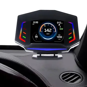 Спидометр Hud Универсальный автомобильный головной дисплей HUD Obd2 Цифровой GPS спидометр с тестом ускорения Тест тормозов