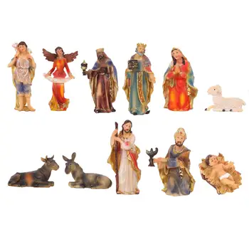 11x Рождественские фигурки, религиозные фигуры, орнамент Рождество Иисуса