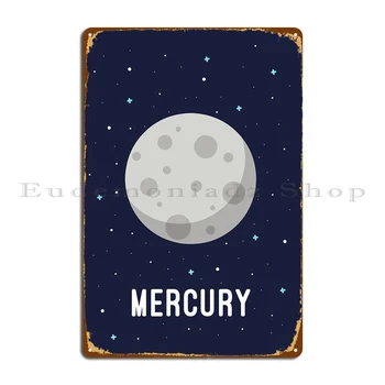 Плакат с металлической табличкой Mercury Planet, клубная гостиная, клубный бар, жестяная вывеска гаража с принтом