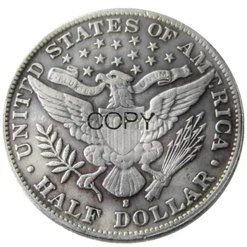 Полный набор из США (1892-1916)-S 25шт парикмахерская монета в полдоллара, посеребренная копия, украшающая монету