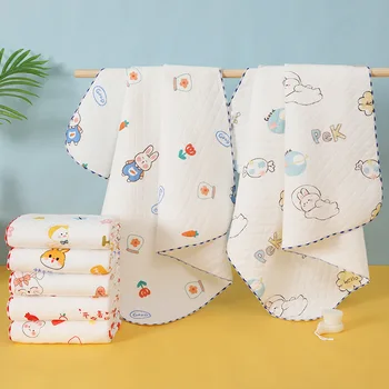 85x85 см Весенне-осеннее детское одеяло из чистого хлопка, Мягкое Дышащее одеяло для родильного отделения, Мультяшное полотенце для пеленания новорожденных