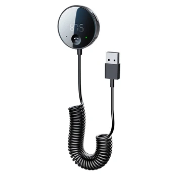 Bluetooth 5.0 Автомобильный Аудиопередатчик Беспроводной Bluetooth FM-передатчик AUX Аудиоприемник MP3-плеер Автомобильный комплект Громкой связи