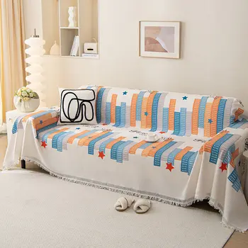 Nordic ins anti cat anti pilling ball противоскользящее хлопчатобумажное льняное диванное полотенце чехол для диванного одеяла современный минималистичный чехол для дивана