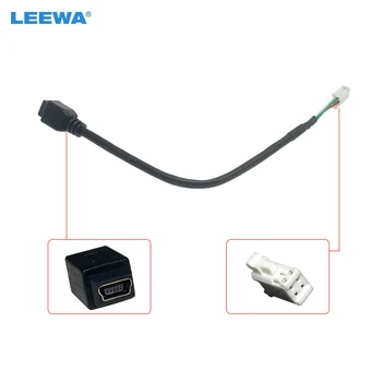 LEEWA Автомобильный Аудиовход Media Data Wire Mini USB-4Pin Кабель-Адаптер Для Nissan Ford USB AUX Кабель #CA6669