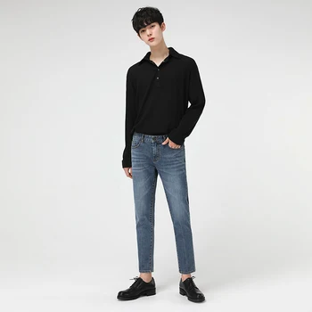 Модные джинсы для хай-стрит, модный бренд, мужской дизайн в классическом стиле, повседневные брюки с прямыми штанинами, мужские джинсы, новое поступление 2023 F36