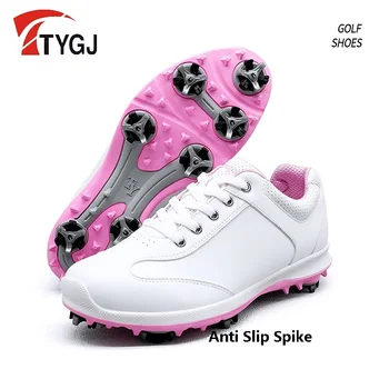 TTYGJ/ Женская обувь для гольфа, женская водонепроницаемая дышащая обувь, женские кроссовки для гольфа с противоскользящими шипами, мягкая повседневная обувь на шнуровке