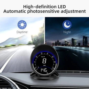Универсальный автомобильный GPS-навигатор HUD, многофункциональный спидометр, интеллектуальный головной дисплей высокой четкости, аксессуары для автомобильной электроники