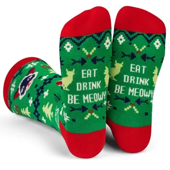 Трансграничные новые креативные Рождественские жаккардовые носки, хлопковые носки, мужские и женские носки с буквами, уличные носки для влюбленных