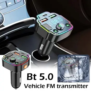 FM-Передатчик Адаптер Автомобильного Зарядного Устройства Bluetooth Плеер Громкой Связи USB-Плеер Зарядное Устройство PD Двойной MP3 Автомобильный Комплект 3.1A Fast X3E1