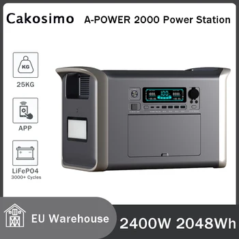 A-Power 2400 Вт 1800 Вт 500 Вт Портативная Электростанция 1000 Вт Солнечный Генератор LiFePO4 Аккумулятор Для Хранения Энергии Розетки Переменного тока для RV