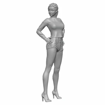 Современная женская подставка в разобранном виде 1/20 с прической (БЕЗ основы)   Наборы миниатюрных моделей из смолы, неокрашенные