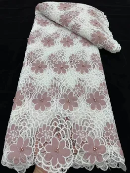 Высококачественная Гипюровая африканская ткань для женщин, вечернее платье 2023, Нигерийская шнуровая кружевная ткань, Швейцарское Вуалевое кружево в Швейцарии