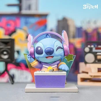 Серия Disney Stitch Dynamic Street Blind Box Q Версия Игрушки Милая Фигурка Коллекционная модель Детские игрушки Декор комнаты