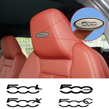 Модный Значок Подголовника Сиденья Автомобильного Кресла металлическая Наклейка Для Fiat 500 500L 500S 500E 500C 500X Автомобильные Аксессуары