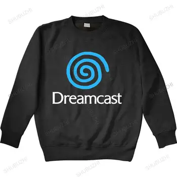 мужская осенняя толстовка черная толстовка Dreamcast Tribute Blue Swirl толстовки Хорошего качества хлопчатобумажная брендовая толстовка тонкий стиль