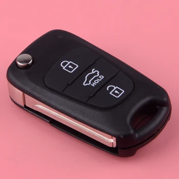 CITALL 3 кнопки Черный автомобиль с необрезным лезвием, откидной чехол для дистанционного ключа, брелок, подходит для KIA Rondo Sportage Soul Rio 2011