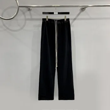Мужские шаровары-карго Owen Seak, готические мужские спортивные штаны, повседневные осенние кросс-легкие однотонные свободные черные брюки, размер XL