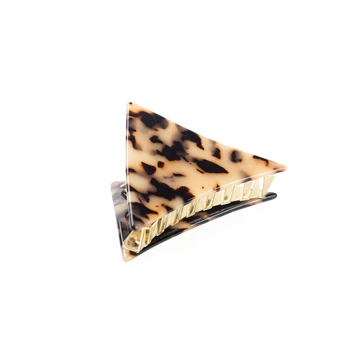 Симпатичный дизайн треугольника Аллигатор Целлулоид Ацетат Зажим для банана Роскошные Модные аксессуары в виде панциря черепахи