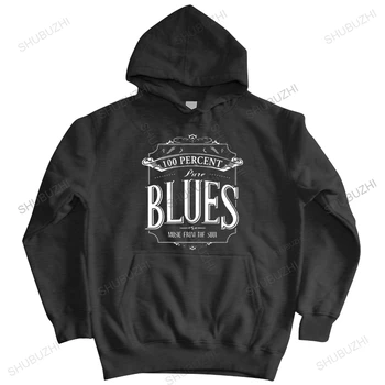 мужская черная толстовка Pure Blues, зимнее пальто, мужской хлопок, дизайн для взрослых, пуловер больших размеров, топовая брендовая одежда