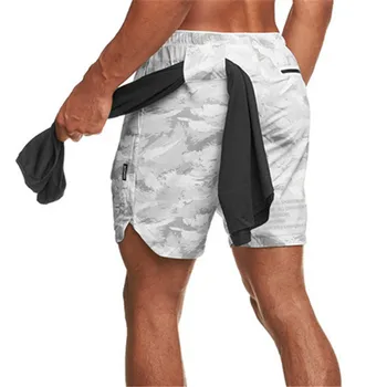 Мужские Новые Сетчатые Дышащие Спортивные Камуфляжные шорты для бега, тренировки в тренажерном зале, Бермуды, Быстросохнущие Мужские Короткие Брюки Pantalones Cortos