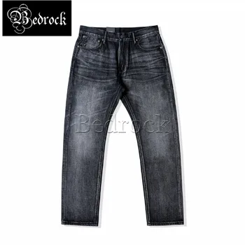 Черные джинсы с одной стиркой, облегающие Прямые брюки для мужчин 511XX, винтажные джинсовые брюки в полоску, 12,5 унций чистого хлопка, поцарапанные