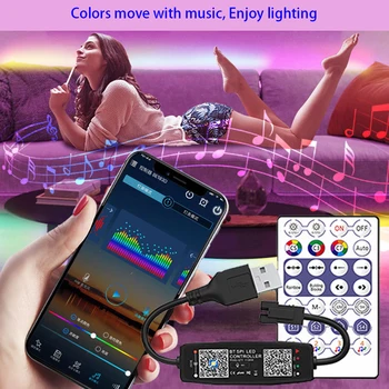 Музыкальный Bluetooth, Совместимый с Контроллером Magic Color, Интерфейсом USB, Управлением приложением, Проточной водой, Моделью для скачек, DC5V-24V