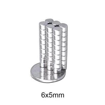 20 ~ 500шт 6x5 мм Редкоземельные Неодимовые Магниты 6 мм x 5 мм Супер Мощные Сильные Магниты диск 6x5 мм Маленький Круглый магнит 6*5 мм
