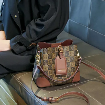 Модная женская сумка-ведро ELLOVADO в стиле ретро, роскошная дизайнерская высококачественная сумка через плечо, универсальные классические сумки на плечо подмышками