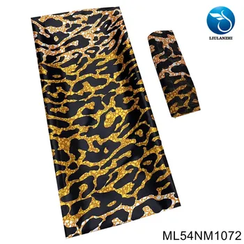 4 + 2 ярда Африканской кружевной ткани Bazin Riche из парчи с высококачественной печатью, роскошное вечернее платье ML54NM1072