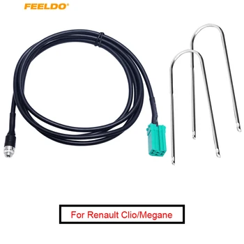FEELDO 10Set Auto Mini ISO 6pin-3,5 ММ Разъем AUX Кабель с Ключами для Снятия для Renault OEM Radio Wire Adapter #FD5732