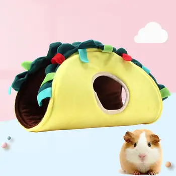 Туннель для укрытия домашних животных, многоразовая моющаяся полузакрытая дизайнерская игрушка-туннель для морских свинок, хомяков, шиншилл (32 x 18 x 17 см)