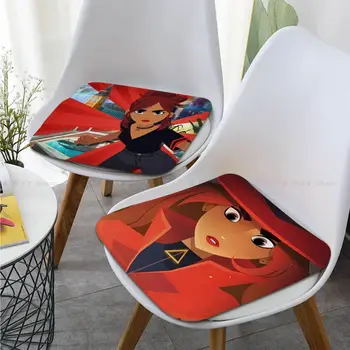 Коврик-подушка C-Carmen S-Sandiego, Креативная подушка для обеденного стула, Круглое Декоративное сиденье для офисного стола, Подушки для домашнего декора