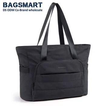 Сумки-тоут BAGSMART для женщин Легкая сумка-тоут с ковриком для йоги, сумка через плечо, сумки для путешествий, работы, тренажерного зала, сумка для покупок