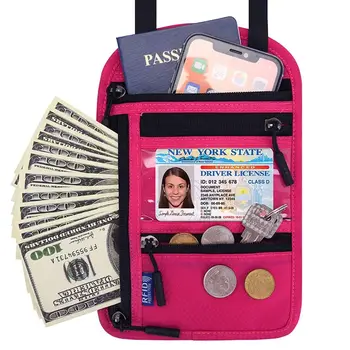 Защитный чехол для путешествий на молнии, держатель для паспорта, RFID-сумка через плечо, сумка для паспорта, органайзер для кредитных карт