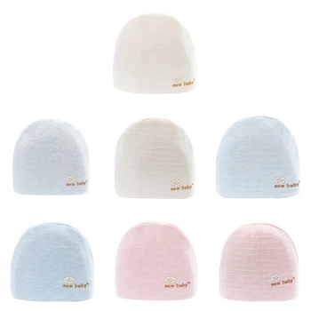 Детская шапочка Y55B, шапочки с черепами для новорожденных, Дышащая Цветная хлопчатобумажная шапочка, Больничная шапочка для младенцев, Удобные для кожи Головные уборы для мальчиков и девочек