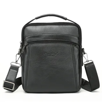 Роскошная брендовая мужская сумка через плечо Винтажная сумка-мессенджер Кожаная мужская сумка из спилка Сумки через плечо для мужчин 2023 Новинка
