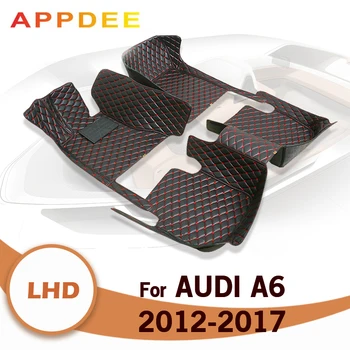 APPDEE Автомобильные коврики для AUDI A6 Седан 2012 2013 2014 2015 2016 2017 Пользовательские автоматические Накладки для ног автомобильный ковер